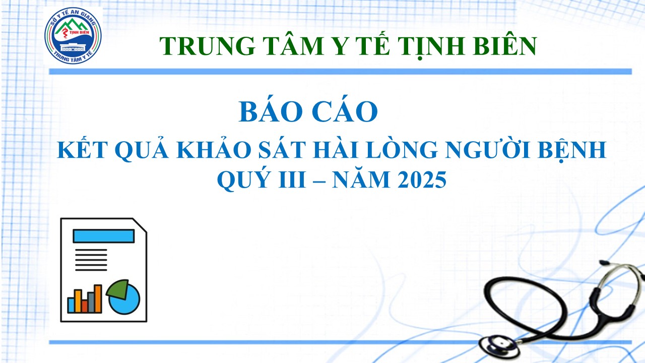 Báo cáo kết quả khảo sát hài lòng người bệnh quý III năm 2025